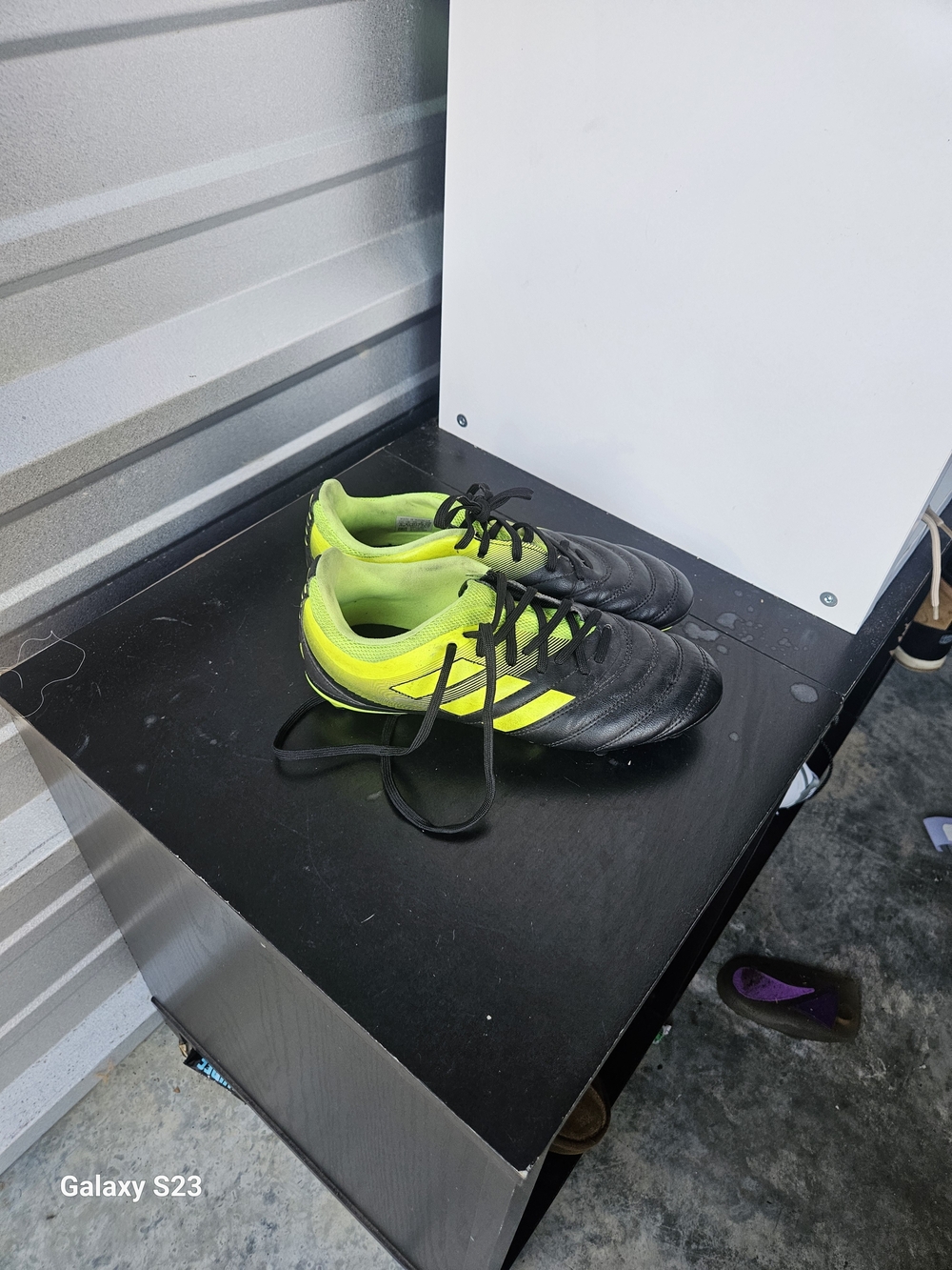 Adidas Copa FG Soccer Cleats Size 5 Black Neon Solar Yellow Leather - Picture 3 of 7